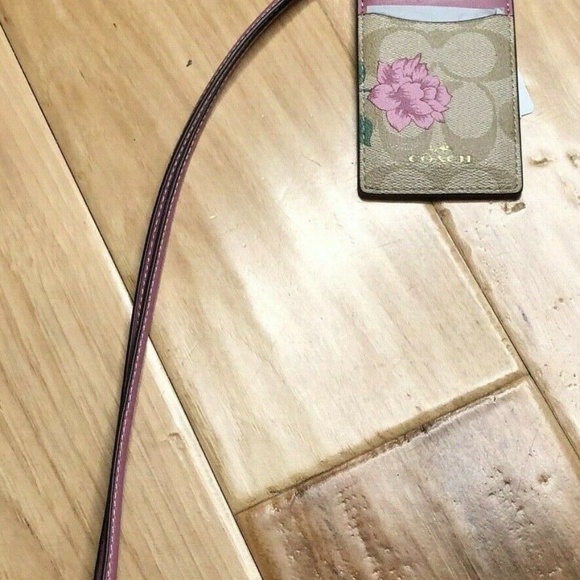 Coach Prairie Rose Print ID Lanyard Card Holder - Picture 5 of 6